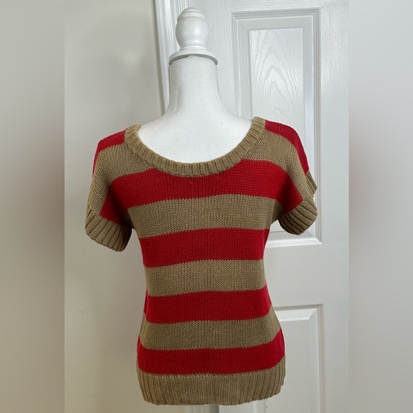 VINTAGE LIBERTY HOUSE CROCHET STRIPED TOP SIZE SMALL - Picture 3 of 4